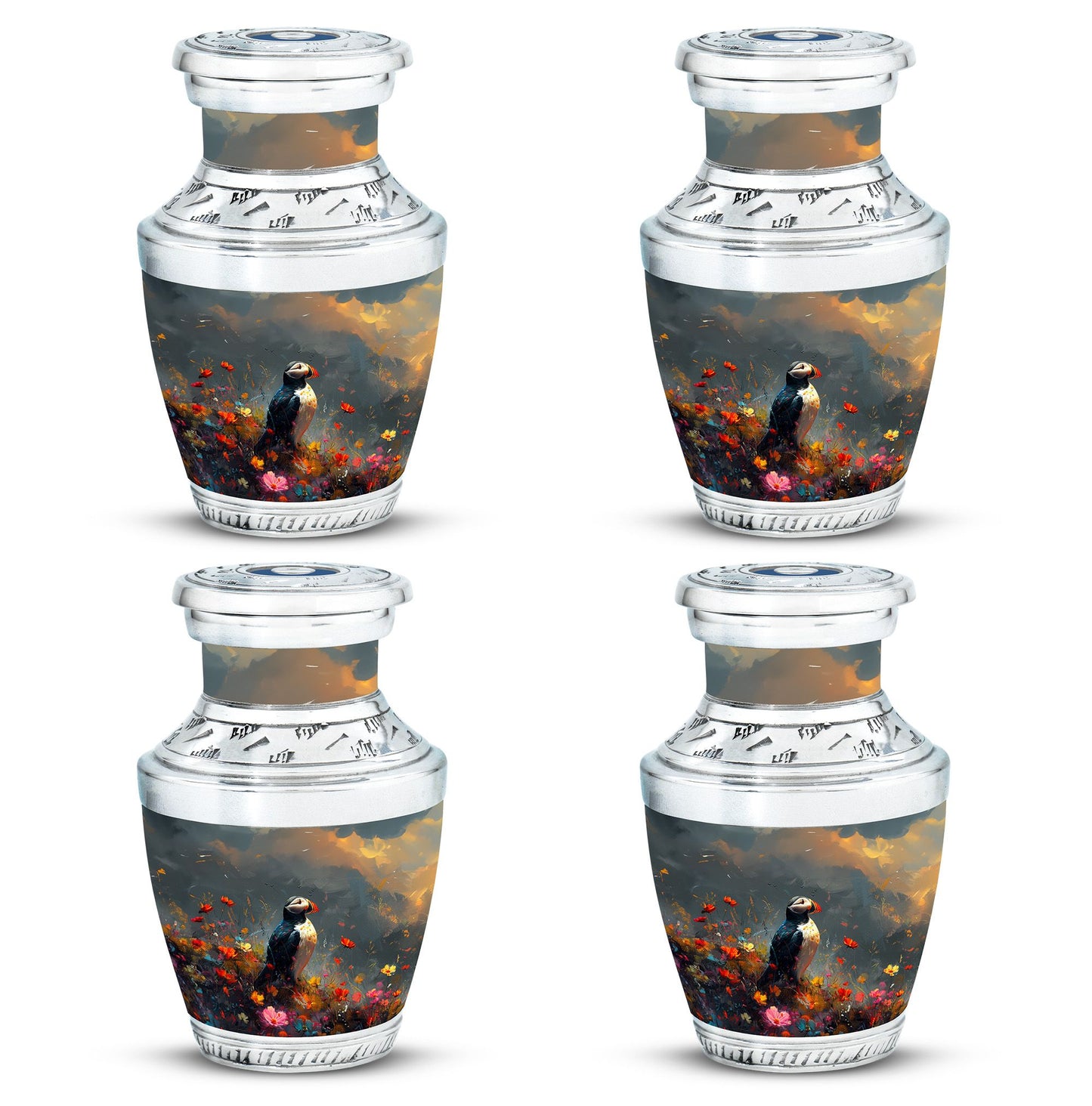 Colorful Personalized Bird Keepsake Urn for Mom - 10-inch, 200 cu in - Yatskia
