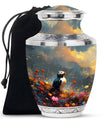 Artistic Puffin Bird Keepsake Urns - Colorful Floral Ashes Urn For Mom