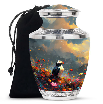 Colorful Personalized Bird Keepsake Urn for Mom - 10-inch, 200 cu in - Yatskia