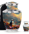 Artistic Puffin Bird Keepsake Urns - Colorful Floral Ashes Urn For Mom