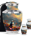 Artistic Puffin Bird Keepsake Urns - Colorful Floral Ashes Urn For Mom
