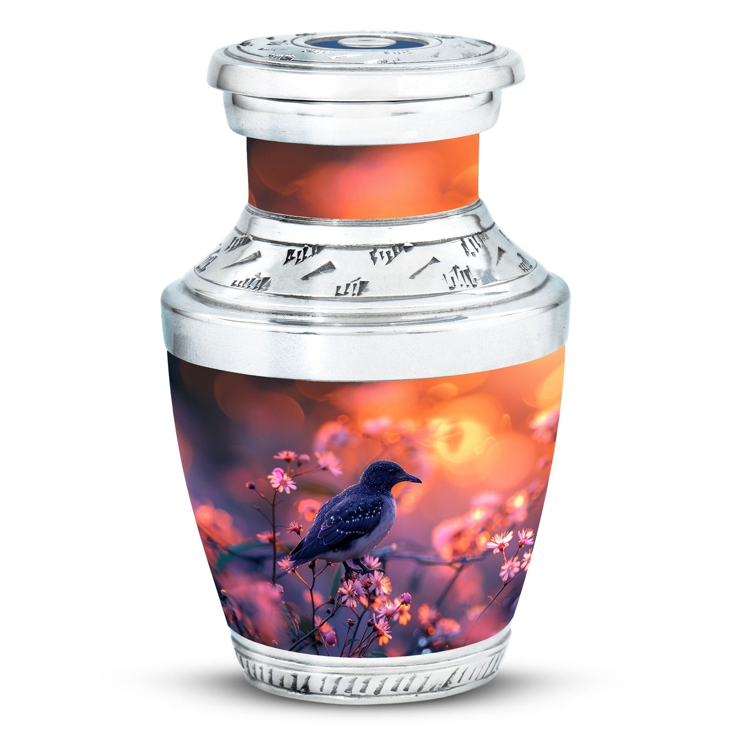 Pink Personalized Bird Cremation Urn for Human Ashes - 10-inch, 200 cu in - Yatskia