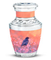 Solitary Bird Memorial Ashes Urn For Women - Pink Cremation Urn For Female