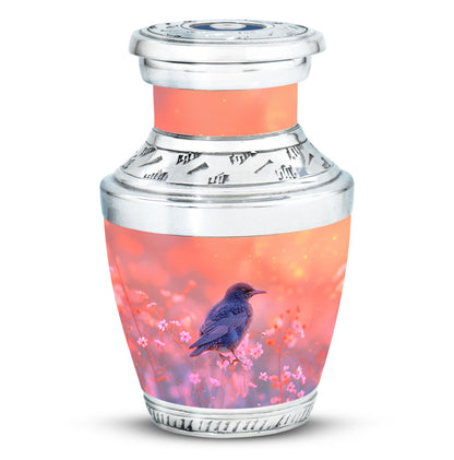 Pink Personalized Bird Cremation Urn for Women - 10-inch, 200 cu in - Yatskia