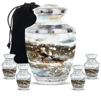 Personalized Bird Keepsake Urn for Dad - 10-inch, 200 cu in - Yatskia