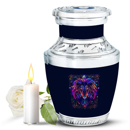 Personalized Lion Cremation Urn for Men - 10-inch, 200 cu in - Yatskia