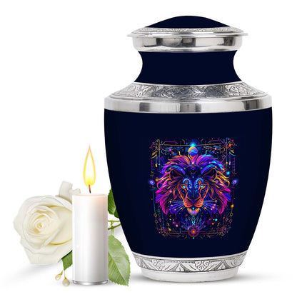 Personalized Lion Cremation Urn for Men - 10-inch, 200 cu in - Yatskia