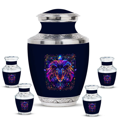 Personalized Lion Cremation Urn for Men - 10-inch, 200 cu in - Yatskia