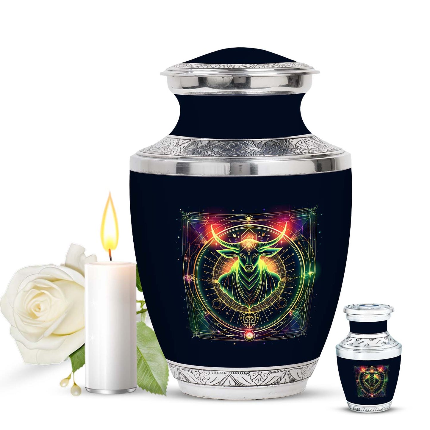 Personalized Spiritual Cremation Urn for Human Ashes - 10-inch, 200 cu in - Yatskia