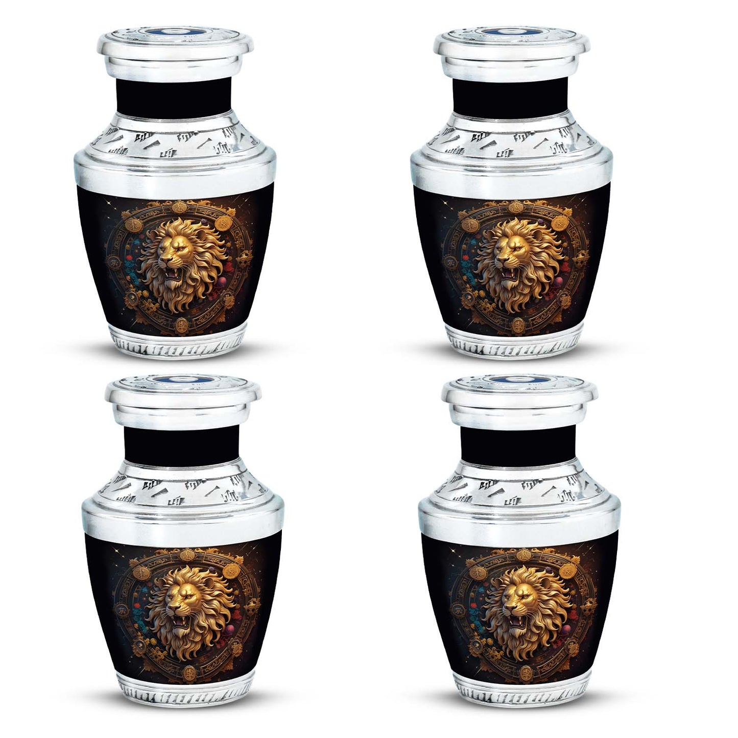 Personalized Lion Cremation Urn for Men - 10-inch, 200 cu in - Yatskia