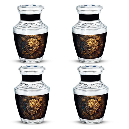 Personalized Lion Cremation Urn for Men - 10-inch, 200 cu in - Yatskia