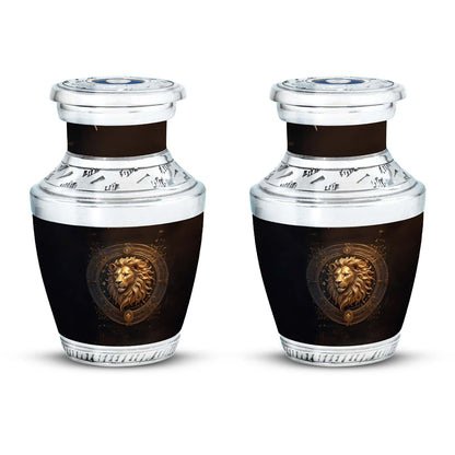 Personalized Lion Memorial Urn for Human Ashes - 10-inch, 200 cu in - Yatskia