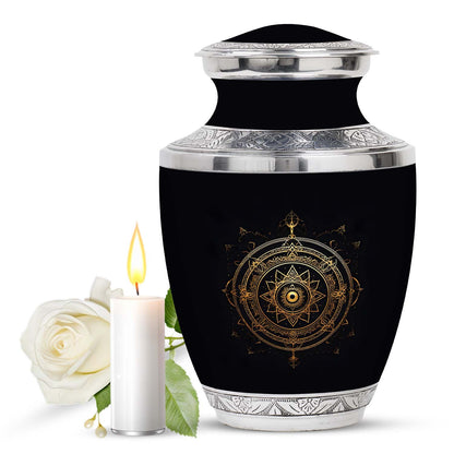 Personalized Religious Cremation Urn for Adult Female - 10-inch, 200 cu in - Yatskia