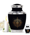 Spiritual Urns for Adult Female And Male - Golden Symmetric Urn