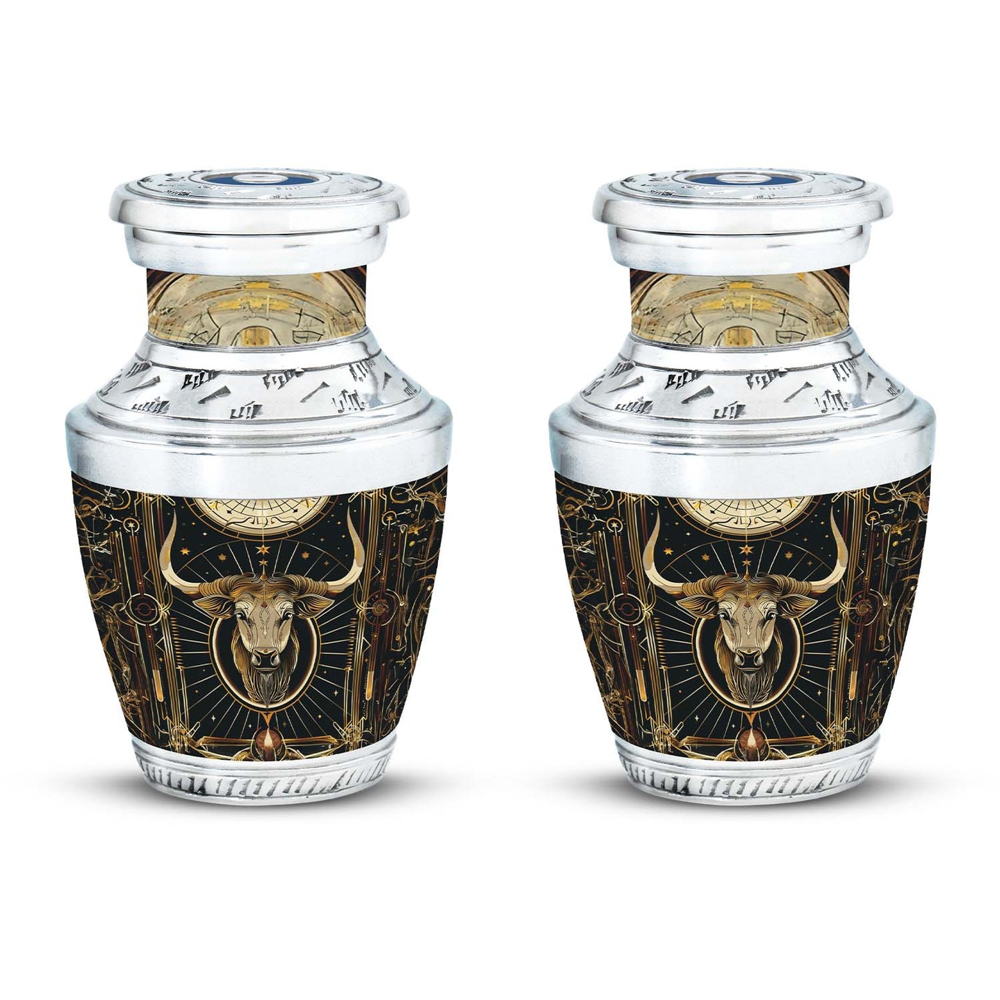Personalized Zodiac Cremation Urn for Human Ashes - 10-inch, 200 cu in - Yatskia