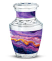 Purple Abstract Memorial Ashes Urn For Mom - Cremation Urns For Women