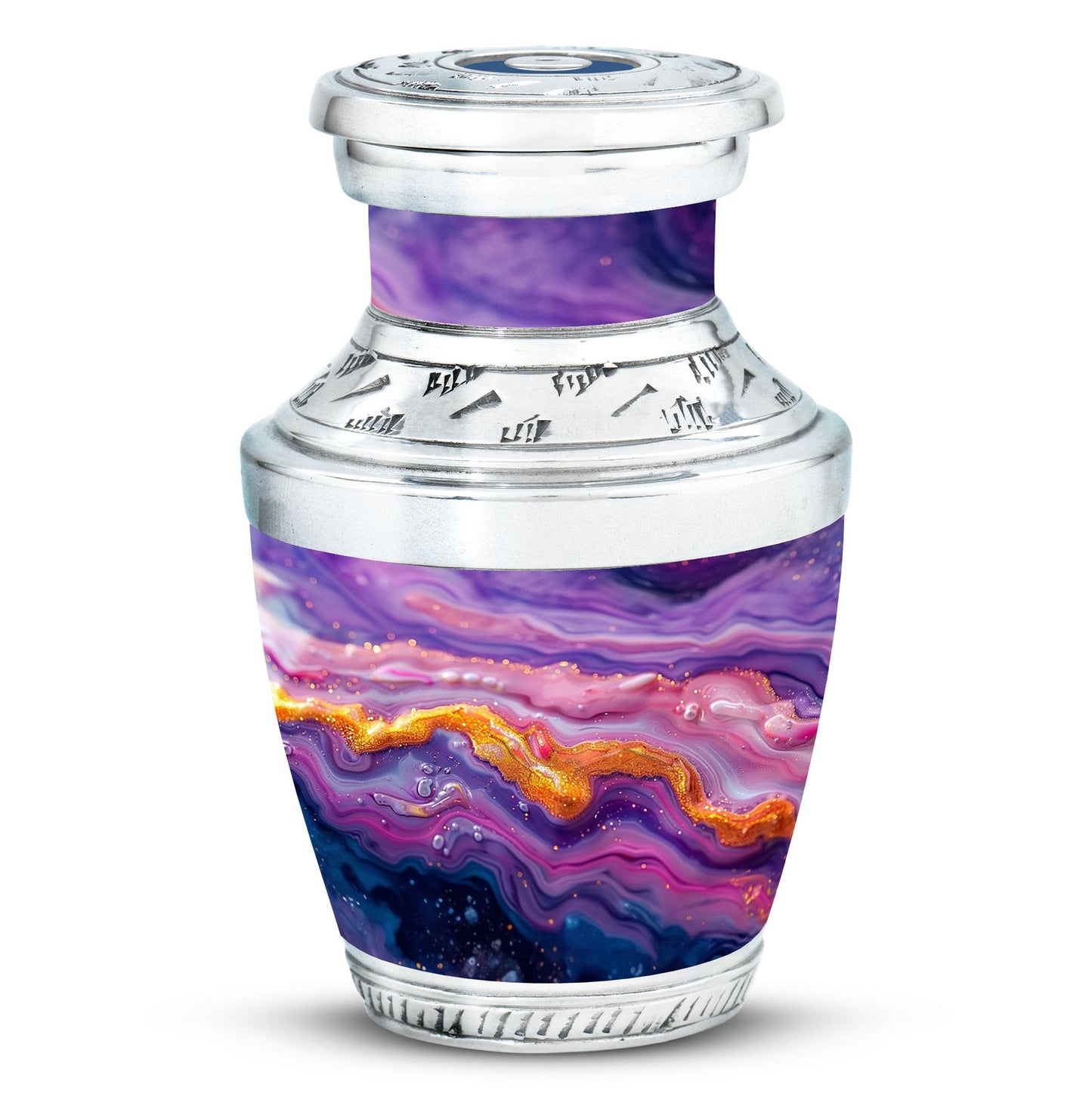 Purple Personalized Mother Cremation Urn for Mom - 10-inch, 200 cu in - Yatskia