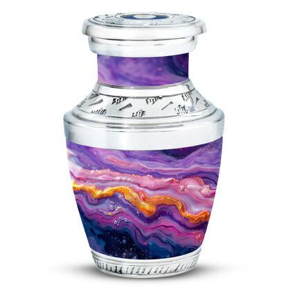 Purple Personalized Mother Cremation Urn for Mom - 10-inch, 200 cu in - Yatskia