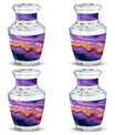 Purple Abstract Memorial Ashes Urn For Mom - Cremation Urns For Women