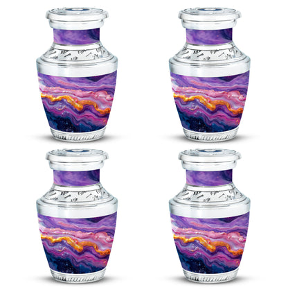 Purple Personalized Mother Cremation Urn for Mom - 10-inch, 200 cu in - Yatskia