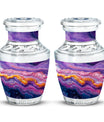 Purple Abstract Memorial Ashes Urn For Mom - Cremation Urns For Women