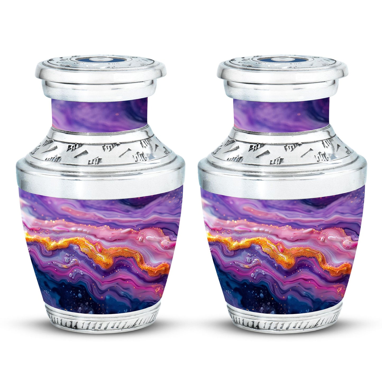 Purple Personalized Mother Cremation Urn for Mom - 10-inch, 200 cu in - Yatskia