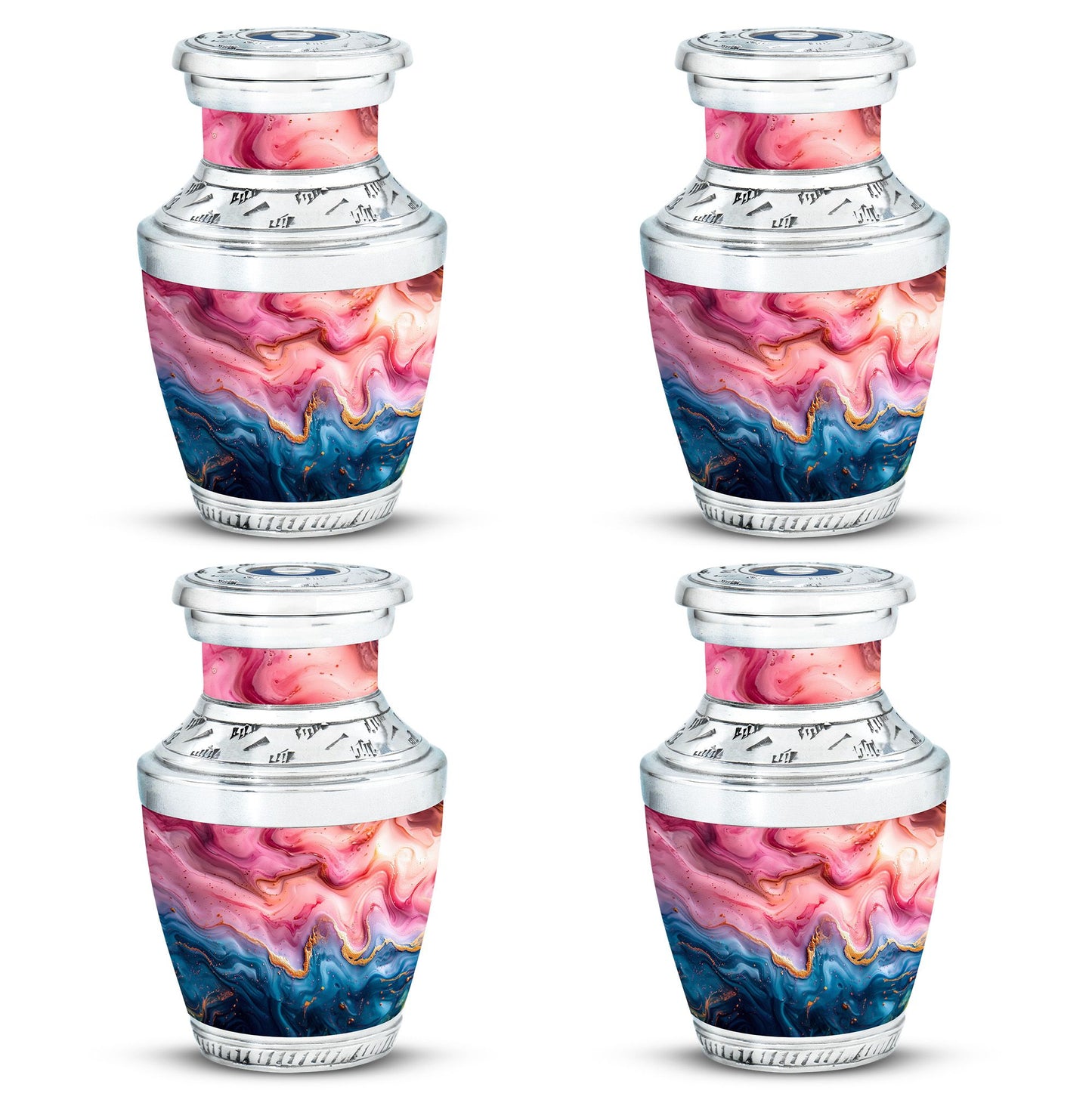 Pink Personalized Marble Cremation Urn for Adult Male - 10-inch, 200 cu in - Yatskia