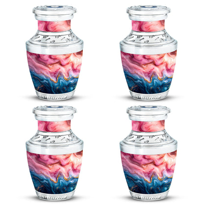 Pink Personalized Marble Cremation Urn for Adult Male - 10-inch, 200 cu in - Yatskia