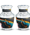 Abstract Small Keepsake Urns For Human Ashes - Colorful Memorial Urn
