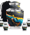 Abstract Small Keepsake Urns For Human Ashes - Colorful Memorial Urn