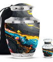 Abstract Small Keepsake Urns For Human Ashes - Colorful Memorial Urn
