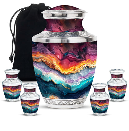 Personalized Marble Memorial Urn for Adult - 10-inch, 200 cu in - Yatskia