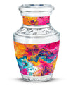 Colorful Abstract Urn For Ashes Adult Male - Large Memorial Urn Keepsake