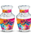 Colorful Abstract Urn For Ashes Adult Male - Large Memorial Urn Keepsake