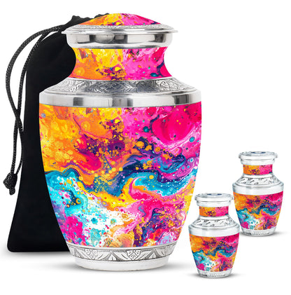 Colorful Personalized Marble Keepsake Urn for Human Ashes - 10-inch, 200 cu in - Yatskia