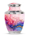 Watercolor Swirl Abstract Cremation Urn for Ashes - Pink Urn For Mom