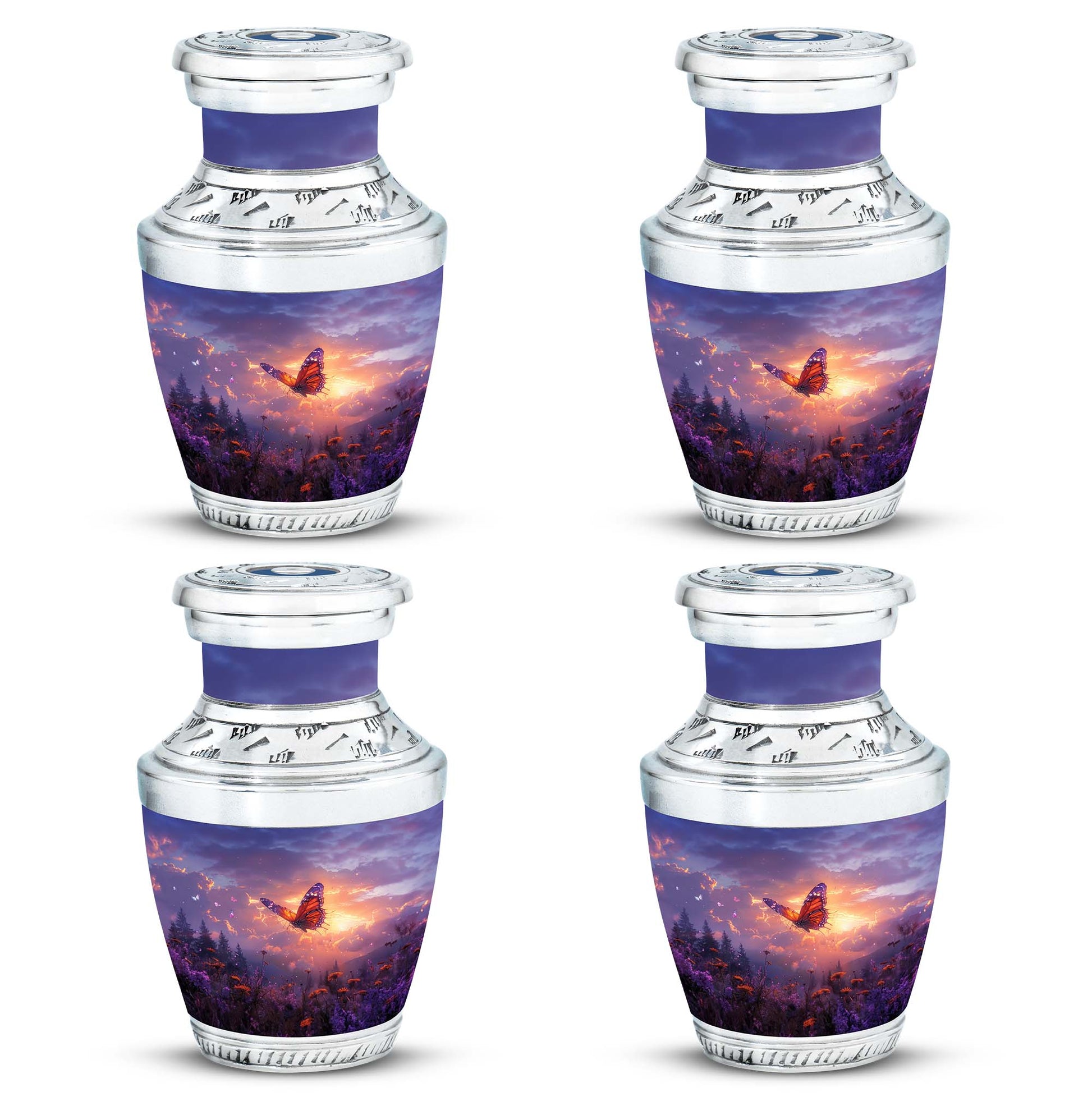 Monarch Butterfly Cremation Urn For Ashes - Purple Urns For Funeral