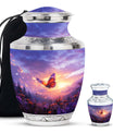 Monarch Butterfly Cremation Urn For Ashes - Purple Urns For Funeral