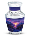 Purple Meadow Urn For Human Ashes Large - Mountain Valley Urn For Funeral