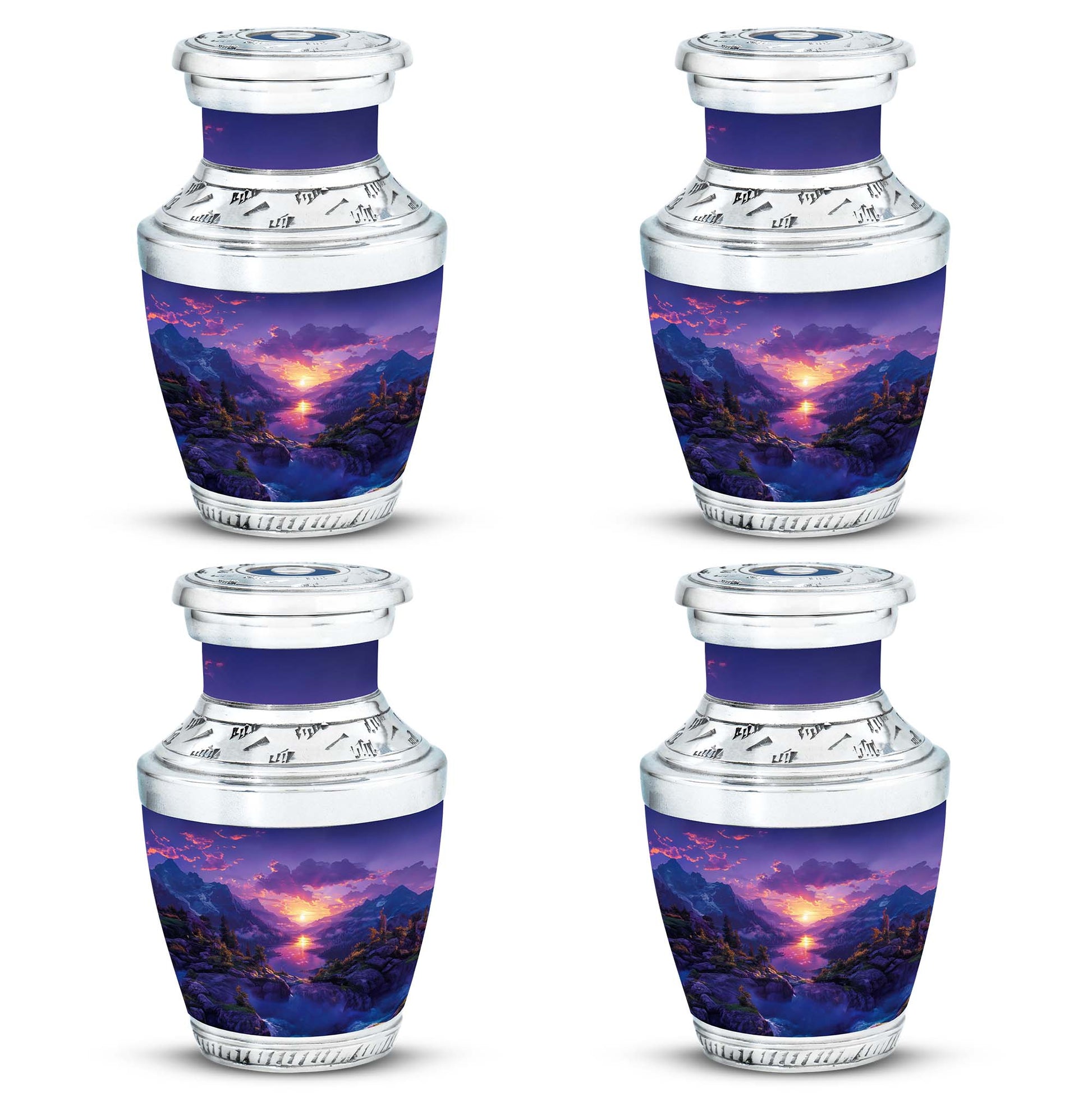 Purple Meadow Urn For Human Ashes Large - Mountain Valley Urn For Funeral