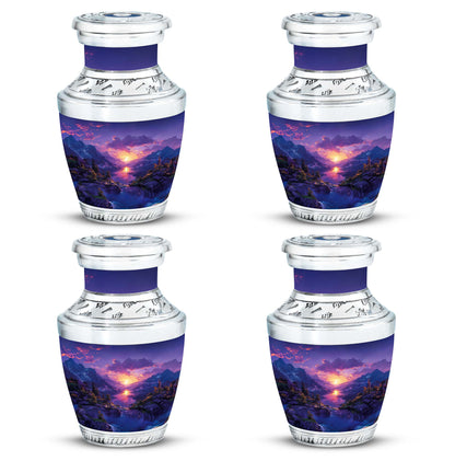 Purple Personalized Fish Cremation Urn for Pet Ashes - 10-inch, 200 cu in - Yatskia