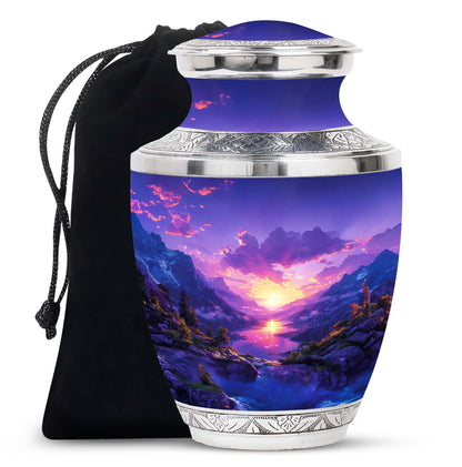 Purple Personalized Fish Cremation Urn for Pet Ashes - 10-inch, 200 cu in - Yatskia