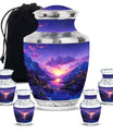 Purple Meadow Urn For Human Ashes Large - Mountain Valley Urn For Funeral