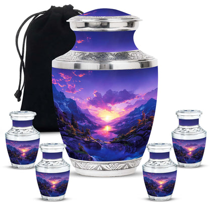 Purple Personalized Fish Cremation Urn for Pet Ashes - 10-inch, 200 cu in - Yatskia