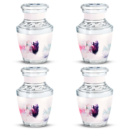 Wolf Urn for Human Ashes, White Watercolor Howling at the Moon, Classic Urn