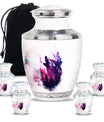 Howling Wolf Artistic Memorial Urn - White Cremation Urn For Ashes