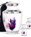 Howling Wolf Artistic Memorial Urn - White Cremation Urn For Ashes