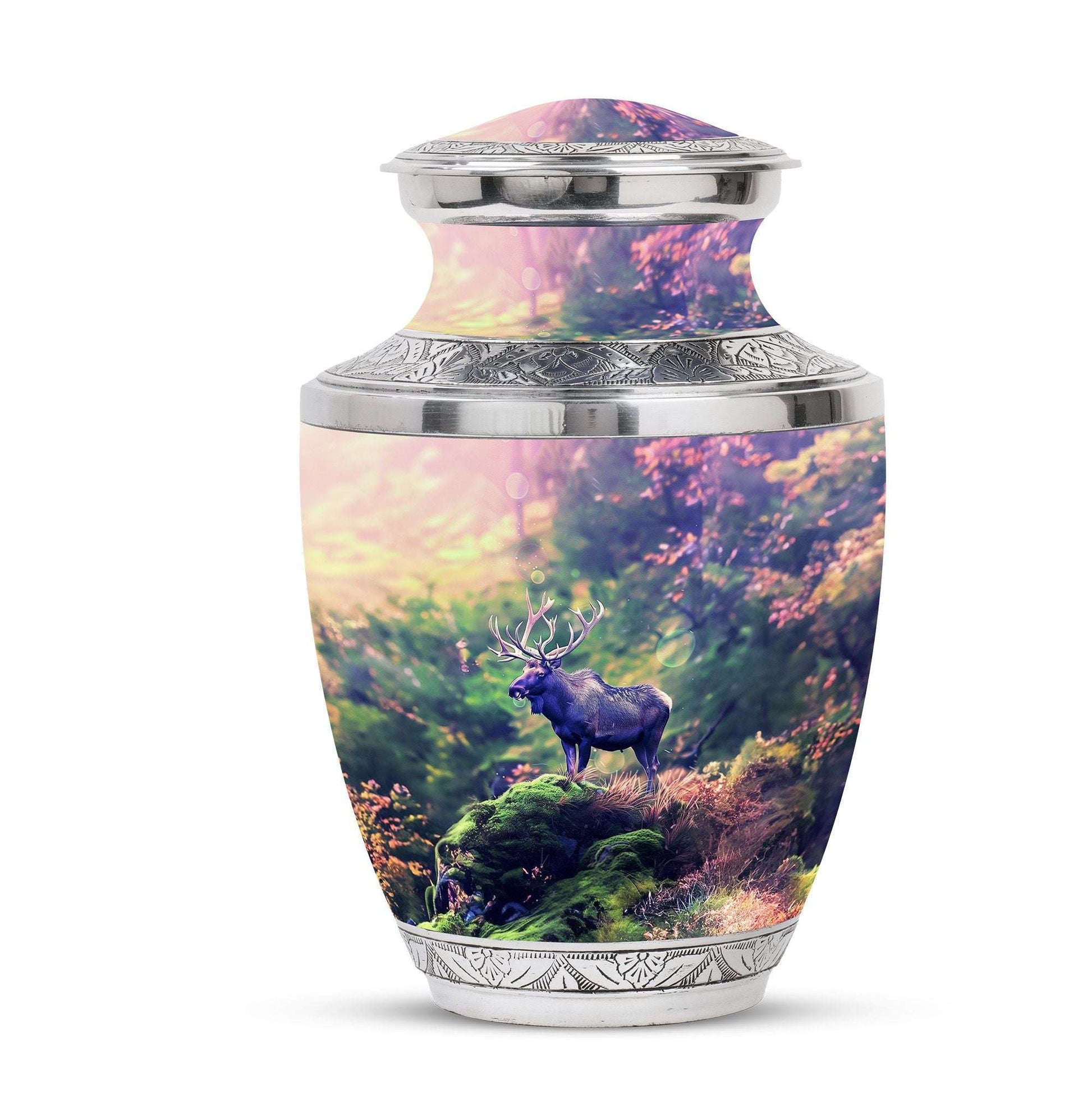Moose Cremation Urn For Ashes – Forest Elk Memorial Urn For Human Ashes