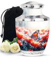 Monarch Butterfly Urn for Adult Ashes – Orange Floral Cremation Urn