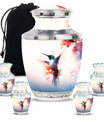 Humming Bird Keepsake Urn For Ashes - White Memorial Urn Tribute